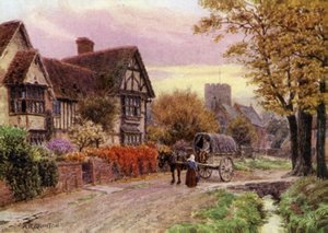 バークシャー州スティーブントンでの10月の夜 作： Alfred Robert Quinton